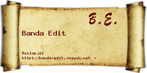 Banda Edit névjegykártya