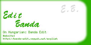 edit banda business card